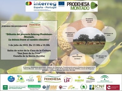 Difusión del proyecto Interreg Prodehesa - Montado.  La dehesa frente al cambio climático
